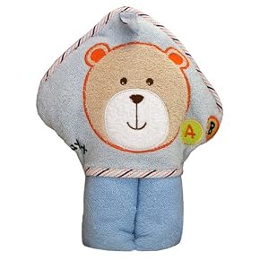 Kidiway Hooded Towel, Blue Bear