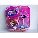 Littlest Pet Shop Basset Dog Puppy with Carrier & Flower Clip - Exclusive # 313