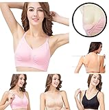 Black Omen（ブラックオーメン）後ろホック ストラップオープン マタニティブラ（レディース・女性用）授乳ブラ ブラジャー(別色3色セット福袋、XL (85-90))br005/r3/xl85