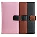 Fosmon Note 4 Wallet Case - CADDY-CLASSIC Leather Wallet Stand Case for Samsung Galaxy Note 4 (Brown)