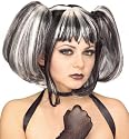 Women's Halloween Goth Adult Black Punk Streaks Wig Womens Standard