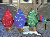 Set of 3 Lighted LED C9 Bulb Christmas Pathway Mar