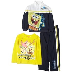 Sponge Bob Boys 2-7 3 Piece Pant Set