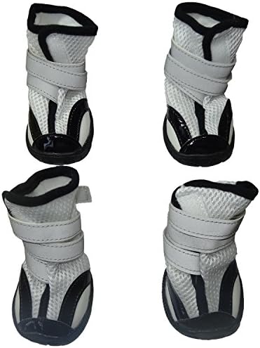 Fewl Dog Boots with Anti Slip Sole for Hunting, Hot Pavement and Running (8#, White, Xxxl)