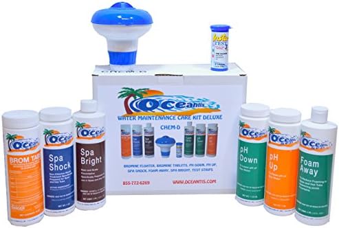 Oceantis Deluxe Bromine Water Maintenance Care Kit Chemicals for Spa-N-A-Box, Spa2Go, Snappy Spa, Airi Spa, Comfortline Products, Vinyl Spa, Spa, Hot Tub, Pool, Bromine
