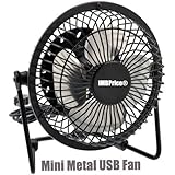 iMBAPrice&reg; Classic Hi Speed 4" USB Mini Desktop Metal Fan with ON/OFF Switch for PC / Laptop (Black)