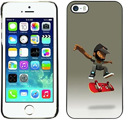 iKiki Tech / Hard Case Cover - Teenage Skateboard Cgi - Apple iPhone 5 / 5S
