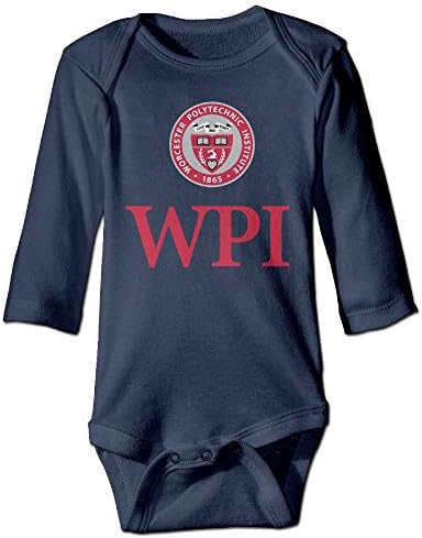 HYRONE Worcester Polytechnic Institute Baby Bodysuit Long Sleeve Climbing Clothes Size 24 Months Navy
