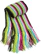 Honest Handmade Cotton Scarf - Festive Winter (100% Crocheted By Hand, Extra Long)