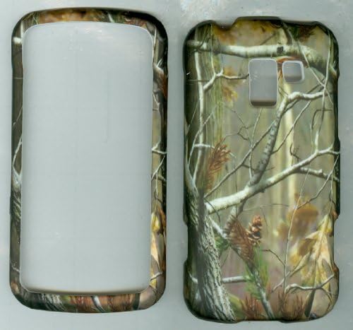 Camouflage Woods Design AUTUMN camo tree Faceplate Hard Case Protector for Straight Talk Lg Optimus Lg L55c Lgl55c Q Lu2300 Android Smartphone