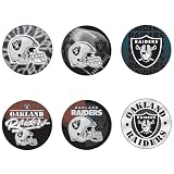 Oakland Raiders 6-Piece Button Fun Pack