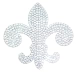 Silver Fleur De Lis Crystal Rhinestone Removable Decal Sticker