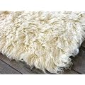 Exclusiver FLOKATI Kuschel Teppich Schurwolle natur 120x170 cm