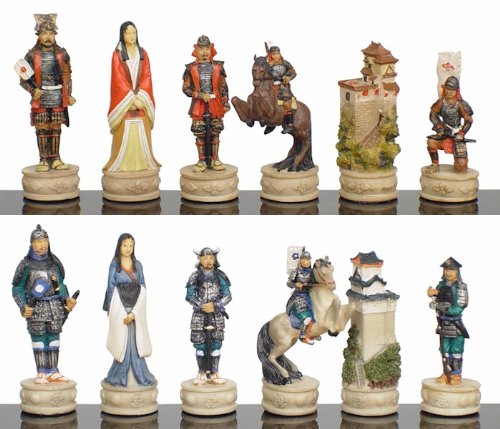 Japanese Samurai II Theme Chess Set