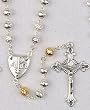 Boxed Metal Rosary - 5mm, Metal Beads, 18" Length - MADE IN ITALY