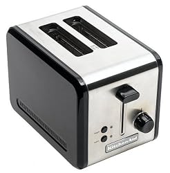 KitchenAid KMTT200OB 2-Slice Metal Toaster, Onyx Black and Stainless Steel