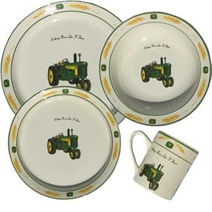 Amazon.com | John Deere 16 Piece Dinnerware Set (Amber Waves ...