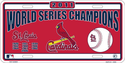 St. Louis Cardinals 2011 MLB World Series Champions License Plate