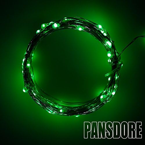 Pansdore 30 Min LED Christmas tree Lights. String Lights with Waterproof Battery Box and Timer Function. 10.8Ft Silver Ultra Thin Copper Wire. Indoor/ Outdoor Rope Lights.