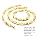 Hpolw Gold Plated Men Necklace and Bracelet Set Necklace Stainless Steel 316l