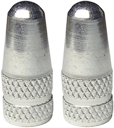 Yuauy 10 Pcs Silver Bike Bicycle Road Racing Coloured Metal Valve Cap Dust Covers