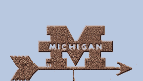 U of Michigan Garden Stake Weathervane