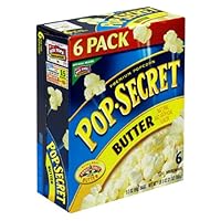 Pop Secret Popcorn, Butter, Value Pack, 6-Count Packages (Pack of 8)