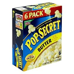 Pop Secret Popcorn, Butter, Value Pack, 6-Count Packages (Pack of 8)