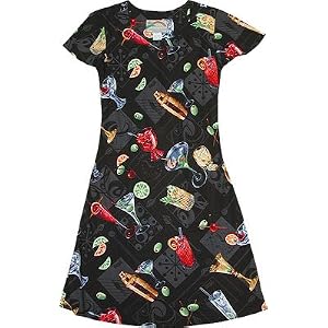 Cocktails - Hawaiian Aloha Cap Sleeve Short Tank Dress