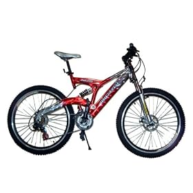 Micargi SM3000 Full Suspension Mountain Bike - Red