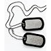 MILITARY DOG TAGS - Set of 2 personalised army style dog ID tags with ball chains & silencers<br>(READ DESCRIPTION TO SEE HOW TO ADD PERSONALISATION)
