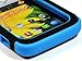 Bastex Heavy Duty Hybrid Case for ZTE Majesty Z796C - Sky Blue Silicone / Black Hard Shell