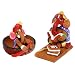 Set of Terra-cotta Small Script and Round Boat Ganesh Statue