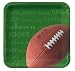 Creative Converting First and Ten Square Dessert Paper Plates, Football (8 Count)
