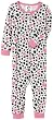 Gerber Dalmation Hearts Cotton PJs Unionsuit, White, 18 Months