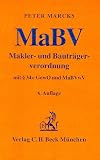 Makler- und Bautr�gerverordnung (MaBV), Kommentar