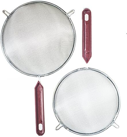 Top Quality Mesh Metal Strainer Set of 2 - Strains Unwanted Pulp, Seeds, Also Rinse Vegetables, Strain Soups, Pastas, Sift Flour and More!