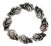 Resin Skull Stretchy Bracelet - White - 15x25mm Skulls