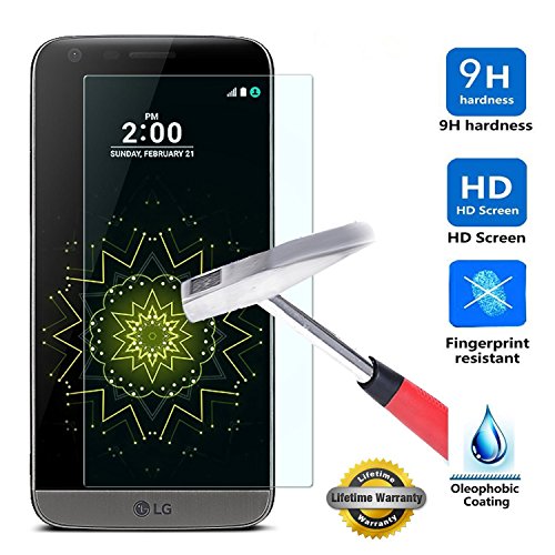 LG G5 Screen Protector, SOOYO(TM) Premium Tempered Glass Screen Protector (2.5D Round Edge/99% Clarity/Shatter-Proof/Bubble Free) for LG G5 [Lifetime Warranty]-[1Pack]