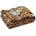 Sunbeam TW8225-030-908 Heated Electric Microplush Throw, Tiger