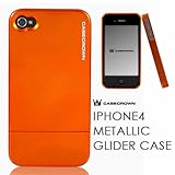 CaseCrown Apple iPhone 4 4G Metallic Glider Slim Case - Orange (Fits AT&T a ....