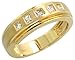 14 Karat Gold Mitten mattierter Damen Diamanten Ring, mit 0.27 Karat unsichtbare Diamanten, (6mm) breit