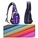 WOMHOPE® Portable Multi-functional Waterproof Unisex Outdoor Sports Chest Pack Bum Bag Sling Bag Hiking Daypacks Adjustable Strap Shoulder Backpack Cross Body Bag - Hiking,Biking,Running (Purple)