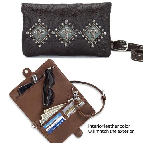 American West Grab N Chocolate/Turquoise Cross.