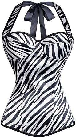 Doublean Women Stripe Bustier Waist Corset Waist Cincer Overbust