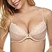 Ekouaer Women's Add Two Cup Size Extreme Push Up Bra,Nude,36B