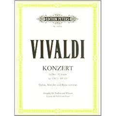 Konzert f�r Violine, Streicher und Basso continuo G-Dur op. 3 Nr. 3 RV 310 / PV 96: Ausgabe f�r Violine und Klavier
