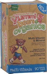 Yummi Bears Organics Multi-Vitamin, Gummy Vitamins for Children, 180 CT
