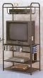 Black Metal Entertainment Center with CD Rack