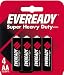 Eveready Heavy Duty, 4 AA Batteries
